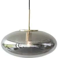 hübsch interior - lampe à suspension en verre ø 40 cm, hauteur 32 cm, miroir / laiton