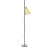 kartell - k-lux lampadaire, diffuseur jaune paille / structure grise