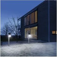 eclairage pour terrasse et patio steinel lampe led à capteur xsolar gl-s argenté
