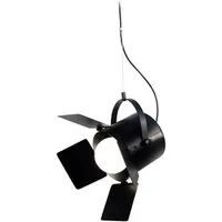 plafonnier tosel 11945 suspension articulé métal noir l 40 p 12 h 92 cm ampoule e27