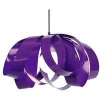 plafonnier tosel 12282 suspension abstract métal violet l 40 p 40 h 80 cm ampoule e27