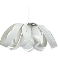 plafonnier tosel 12279 suspension abstract métal blanc l 40 p 40 h 80 cm ampoule e27