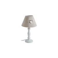 lampe à poser aubry gaspard - lampe de chevet en bois romantique