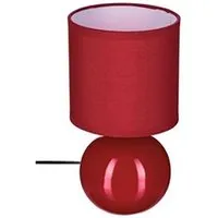lampe de lecture atmosphera lampe - céramique - rouge - h 25 cm