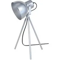 autres luminaires tosel 62582 lampe de chevet trépied métal aluminium l 40 p 40 h 45 cm ampoule e27