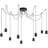 lustre paris prix lampe suspendue design utopia black 23x23x150 cm