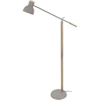 lampe de lecture tosel 95196 lampadaire liseuse articulé bois naturel et taupe l 80 p 80 h 170 cm ampoule e27