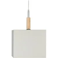 lampe de lecture tosel 14320 suspension carré bois blanc l 30 p 30 h 85 cm ampoule e27