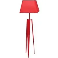 lampe de lecture tosel 50638 lampadaire trépied métal rouge l 40 p 40 h 150 cm ampoule e27