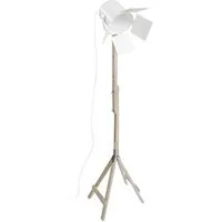 lampe de lecture tosel 95292 lampadaire liseuse articulé bois naturel et blanc l 40 p 30 h 150 cm ampoule e27