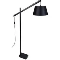lampe de lecture tosel 95249 lampadaire liseuse articulé bois noir l 80 p 25 h 180 cm ampoule e27