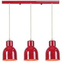 lampe de lecture tosel 20478 suspension bar métal rouge l 60 p 60 h 80 cm ampoules e27