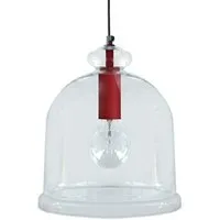 lampe de lecture tosel 13400 suspension dôme verre rouge l 28 p 28 h 92 cm ampoule e27