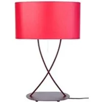 lampe de lecture tosel 62547 lampe de salon géométrique métal marron et rouge l 40 p 20 h 65 cm ampoule e27