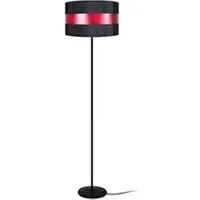 lampe de lecture tosel 50540 lampadaire droit métal noir et rouge l 40 p 40 h 160 cm ampoule e27