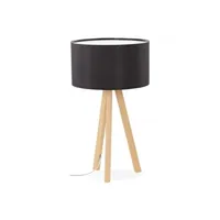 lampe à poser kokoon design lampe de table trivet black 36x36x64 cm