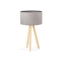 lampe à poser kokoon design lampe de table trivet grey 36x36x64 cm