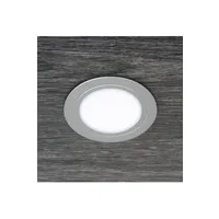 spot emuca (1 unite) applique led pour meuble, diamètre 84 mm, à encastrer, aucun convertisseur nécessaire, lumière blanc natural, acier et plastique, noir mat.
