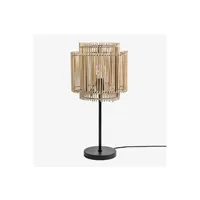 lampe à poser sklum lampe en bambou kapua naturel 63 cm