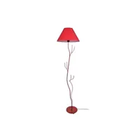 lampe de lecture tosel 50321 lampadaire arbre métal rouge l 40 p 40 h 168 cm ampoule e27