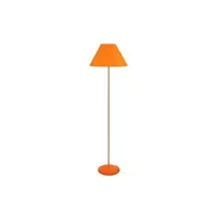 lampe de lecture tosel 50481 lampadaire droit métal orange l 40 p 40 h 170 cm ampoule e27