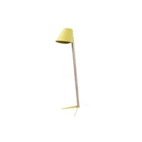 lampe de lecture tosel 95290 lampadaire liseuse colonne bois naturel et jaune l 36 p 30 h 150 cm ampoule e27