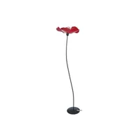 lampe de lecture tosel 50971 lampadaire arbre métal noir et rouge l 40 p 40 h 155 cm ampoule e27