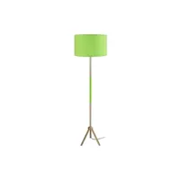 lampe de lecture tosel 51024 lampadaire droit bois naturel et vert l 40 p 40 h 160 cm ampoule e27