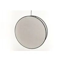 suspension amadeus suspension abat jour luna gris perle 49 cm e27 40w - - gris - métal