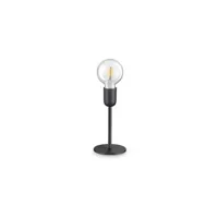 lampe à poser ideal lux microphone - lampe de table d'intérieur 1 lumière noire, e27