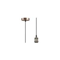 suspension diyas inspired deco - dreifa - kit de suspension 1,5 m 1 lumière cuivre antique, câble tressé noir, e27 max 60w, c, w support de plafond