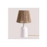 lampe à poser sklum lampe en céramique elin naturel 46 cm