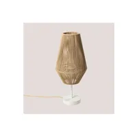lampe à poser sklum lampe en corde de nylon uillo naturel 51 cm