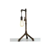 lampe à poser fan europe amarcord lampe de table industrielle rouille 41x61x30cm