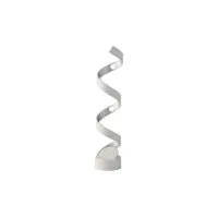 lampe à poser fan europe helix lampe de table led swirl blanc, argent 960lm 3000k 14,5x66cm