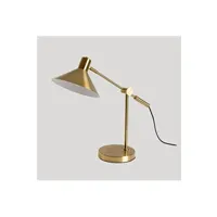 lampe à poser sklum lampe de table métallique clayt doré 61 cm