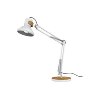 lampe de bureau unilux lampe de bureau à led baya bamboo, blanc - bambou