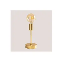 lampe à poser sklum lampe de table en métal grystel or 30 cm