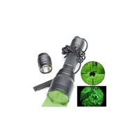 lampe torche (standard) generique zoomable 800lm xm-l t6 lumière verte led lampe de poche focus torch 18650 / aaa