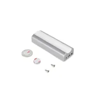 spot emuca luminaire à led rigel rechargeable par usb pour l'intérieur des tiroirs avec capteur de vibrations, plastique, 1 w