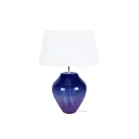 lampe à poser tosel 61386 lampe a poser vase verre violet et blanc l 35 p 35 h 50 cm ampoule e27