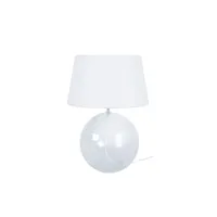 lampe à poser tosel 61583 lampe a poser vase verre transparent et blanc l 35 p 35 h 50 cm ampoule e27