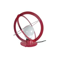 lampe de chevet tosel 63092 lampe de chevet globe métal rouge l 28 p 28 h 29 cm ampoule e27