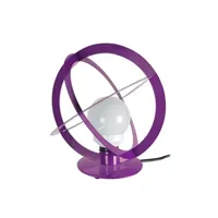 lampe de chevet tosel 63094 lampe de chevet globe métal violet l 28 p 28 h 29 cm ampoule e27