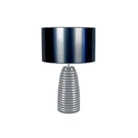 lampe de chevet tosel 63390 lampe de chevet conique verre chrome et noir l 30 p 30 h 52 cm ampoule e27