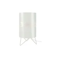 lampe de chevet tosel 63548 lampe de chevet trépied métal blanc d'ivoire l 16 p 16 h 27 cm ampoule e27