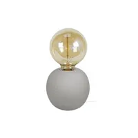 lampe de chevet tosel 66137 lampe de chevet globe bois gris l 11 p 11 h 21 cm ampoule e27