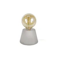 lampe de chevet tosel 66151 lampe de chevet conique bois gris l 11 p 11 h 18,5 cm ampoule e27