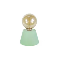 lampe de chevet tosel 66154 lampe de chevet conique bois vert l 11 p 11 h 18,5 cm ampoule e27