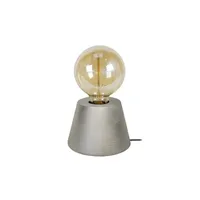 lampe de chevet tosel 66159 lampe de chevet conique bois gris l 11 p 11 h 18,5 cm ampoule e27